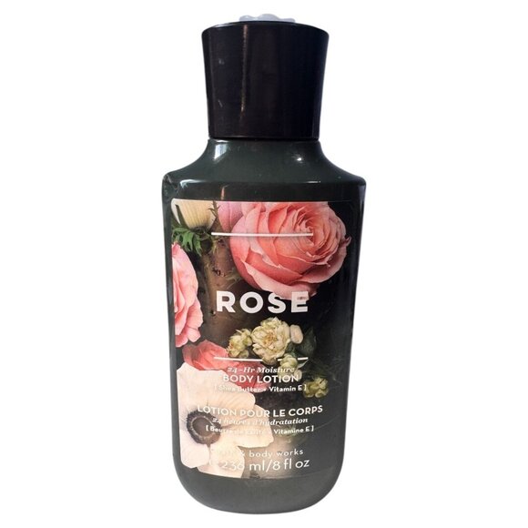 Bath & Body Works ROSE Body Lotion Cream Hand Shea‎ Butter 8 oz 24 Hour Moisture - Picture 1 of 2